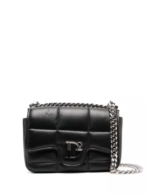 Cheap DSQUARED2 logo-plaque quilted crossbody bag Women 0127