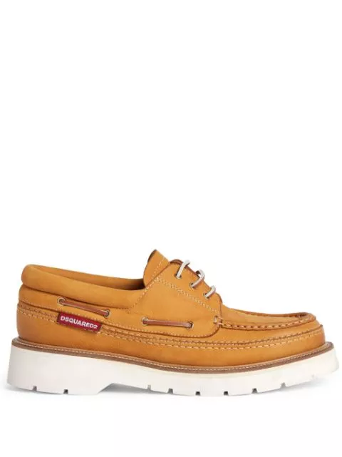 Affordable DSQUARED2 lace-up leather boat shoes Men 0125