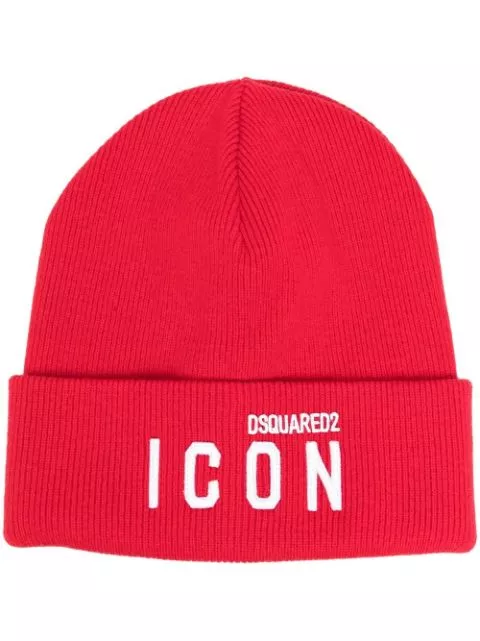 Cheap DSQUARED2 logo-applique wool beanie Women 0117