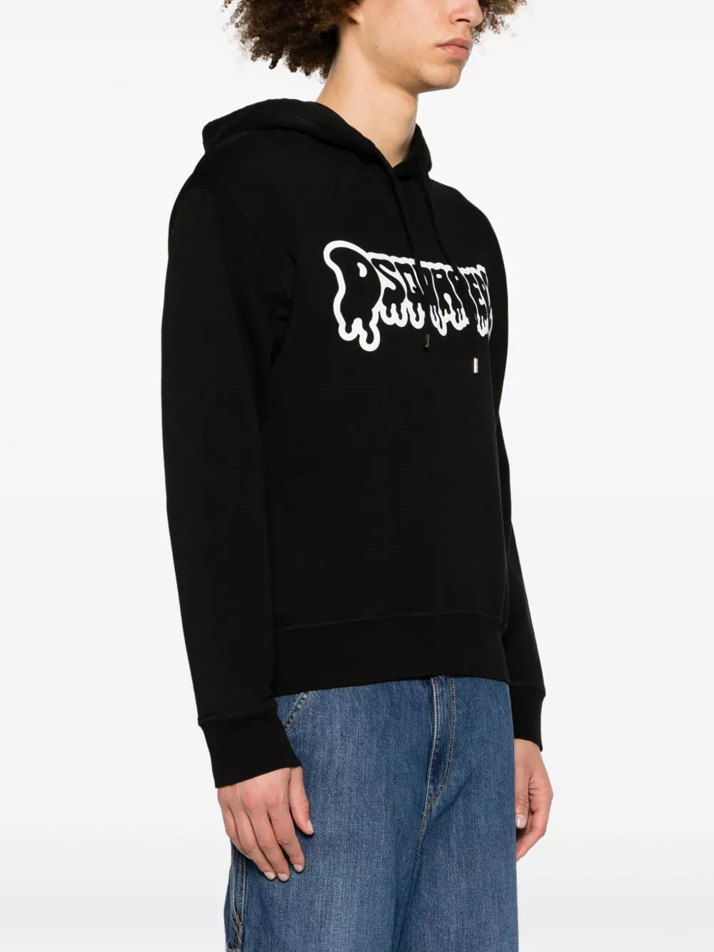 Cheap DSQUARED2 logo-print cotton hoodie Men 0115