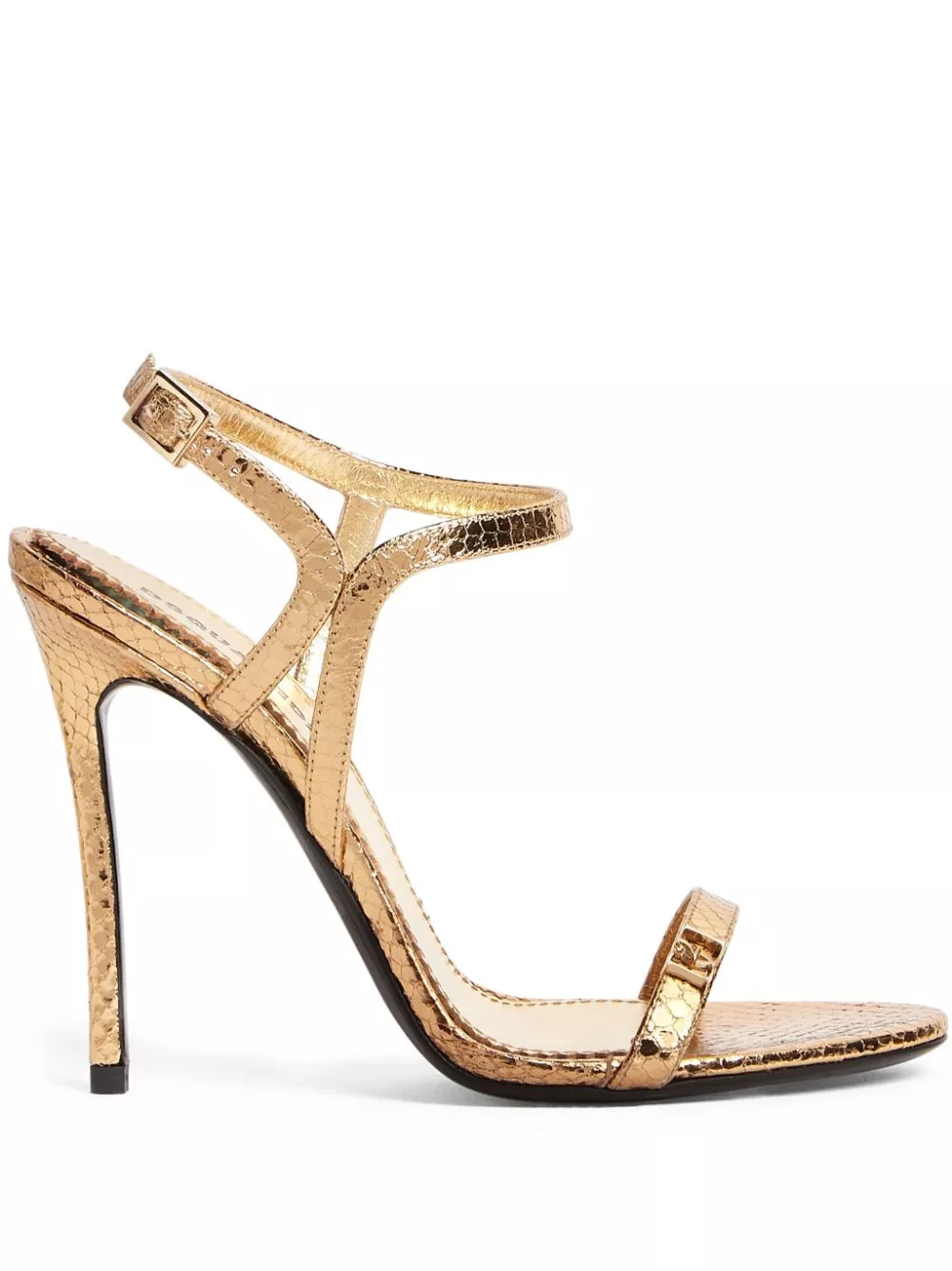 Affordable DSQUARED2 metallic-finish leather sandals Women 0130