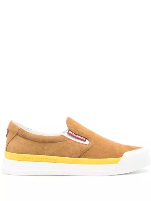 Affordable DSQUARED2 logo-raised slip-on sneakers Men 0123