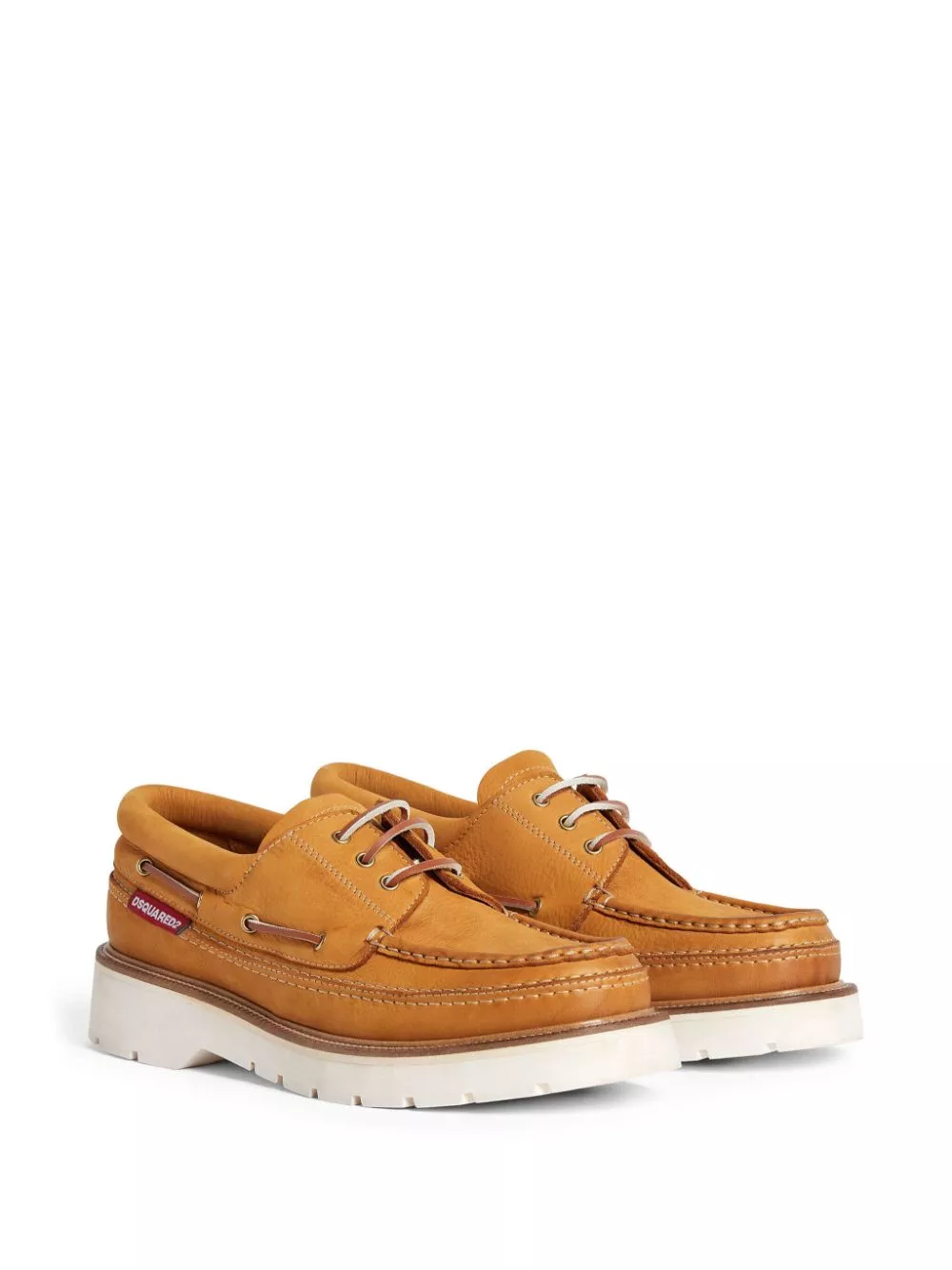 Affordable DSQUARED2 lace-up leather boat shoes Men 0125