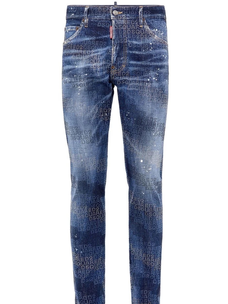 Cheap jeans Men DSQUARED2 paint-splatter slim-fit 0218