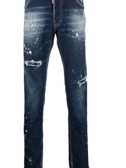 Cheap DSQUARED2 distressed-effect straight-leg jeans Men 0217