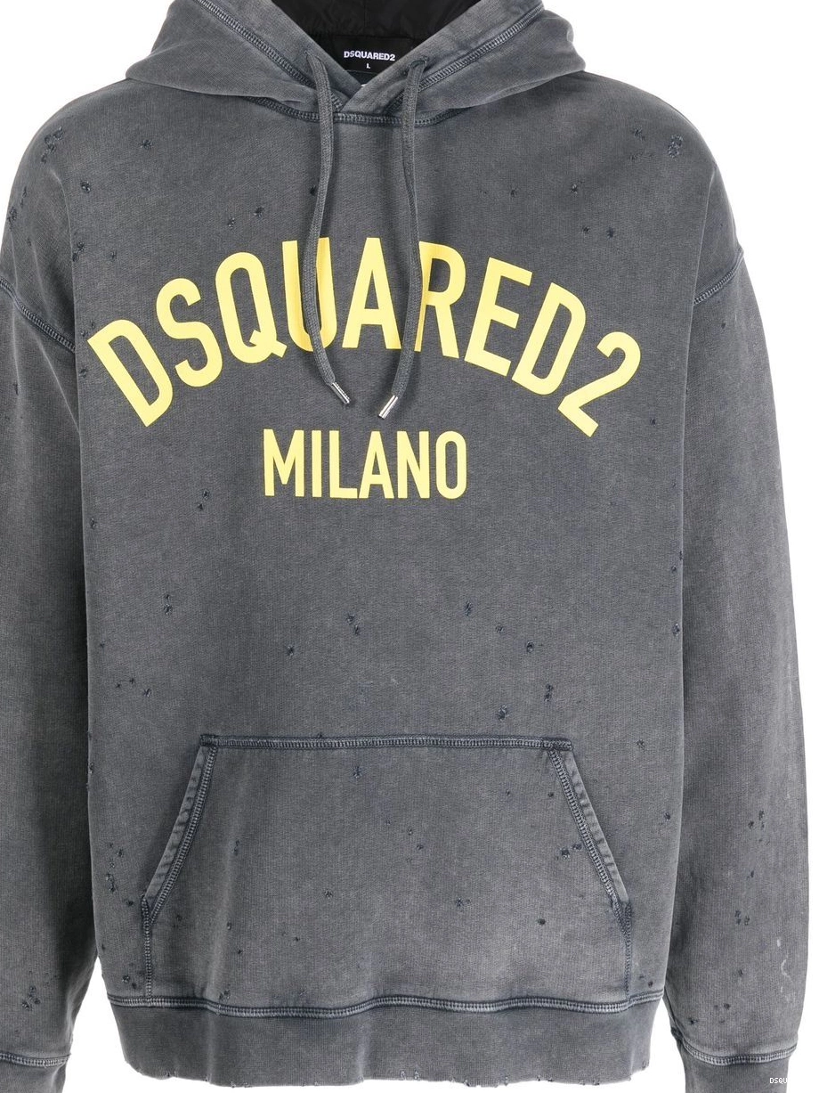 Affordable pullover Men DSQUARED2 logo-print hoodie 0215