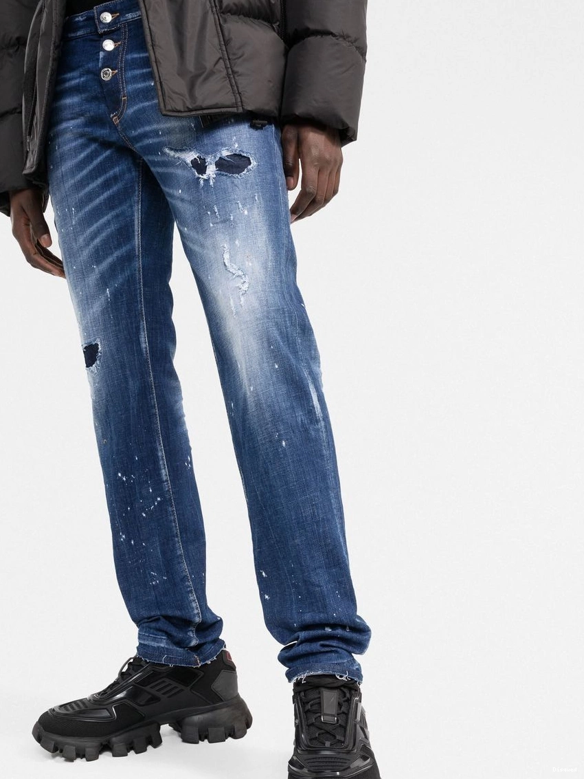 Disqued distressed splattered paint jeans DSQUARED2 Men 0214