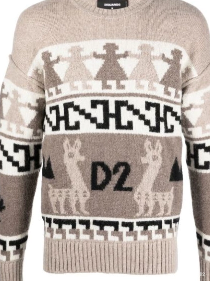 Disqued Men jacquard-knit alpaca jumper DSQUARED2 wool 0210