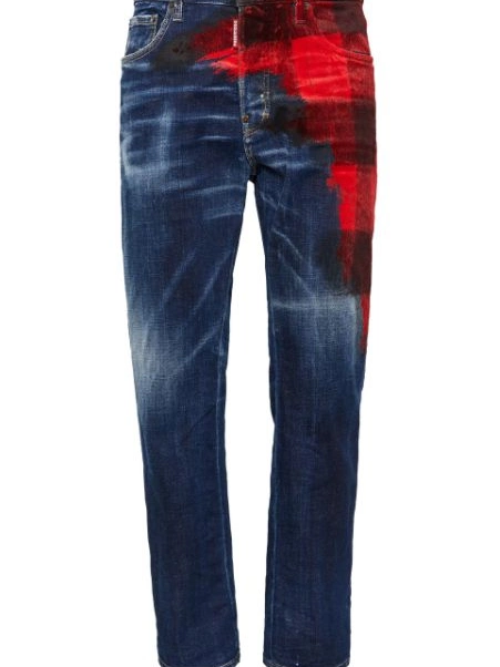 Cheap jeans checked-panel denim Men DSQUARED2 0211