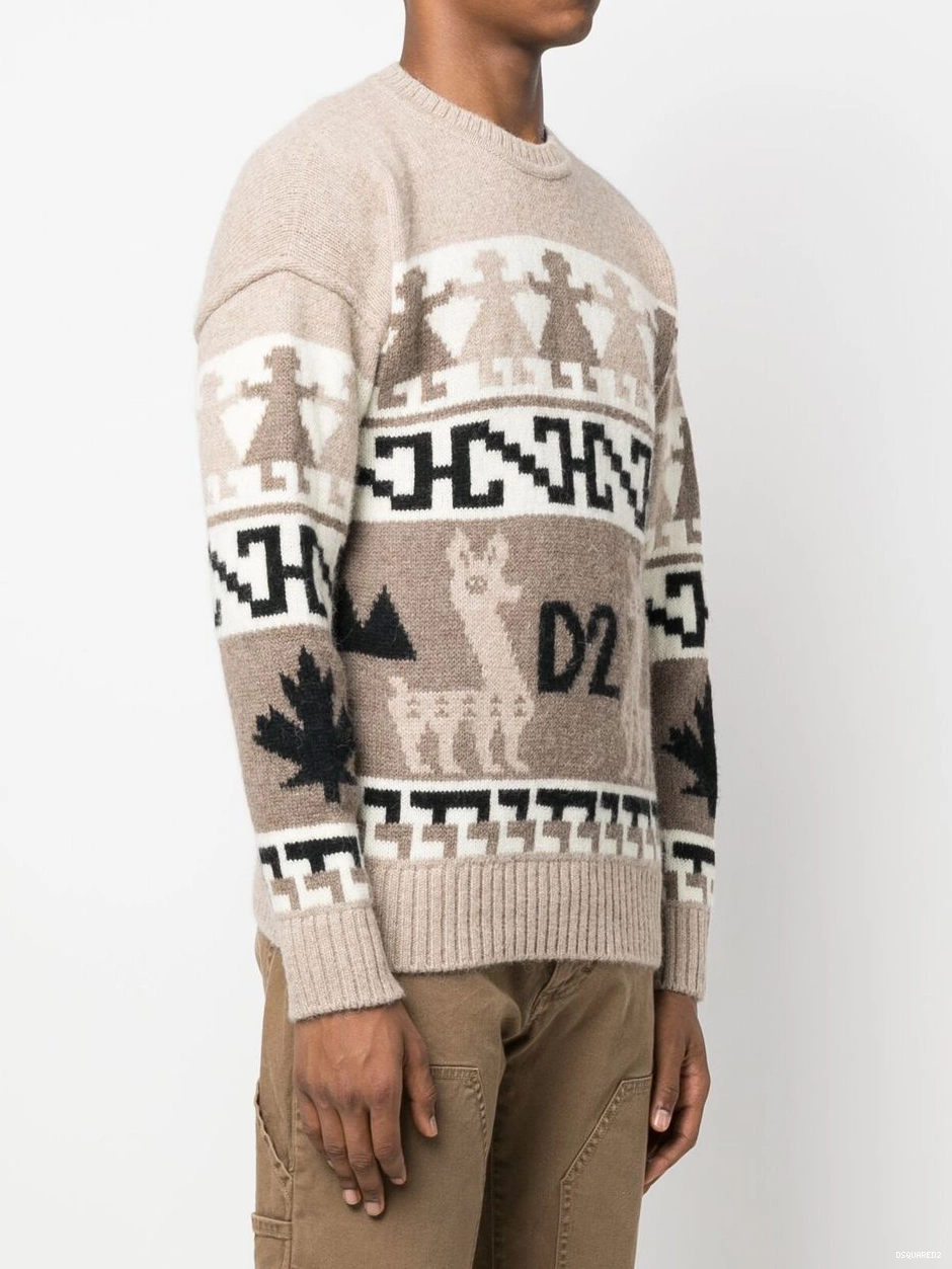 Disqued Men jacquard-knit alpaca jumper DSQUARED2 wool 0210