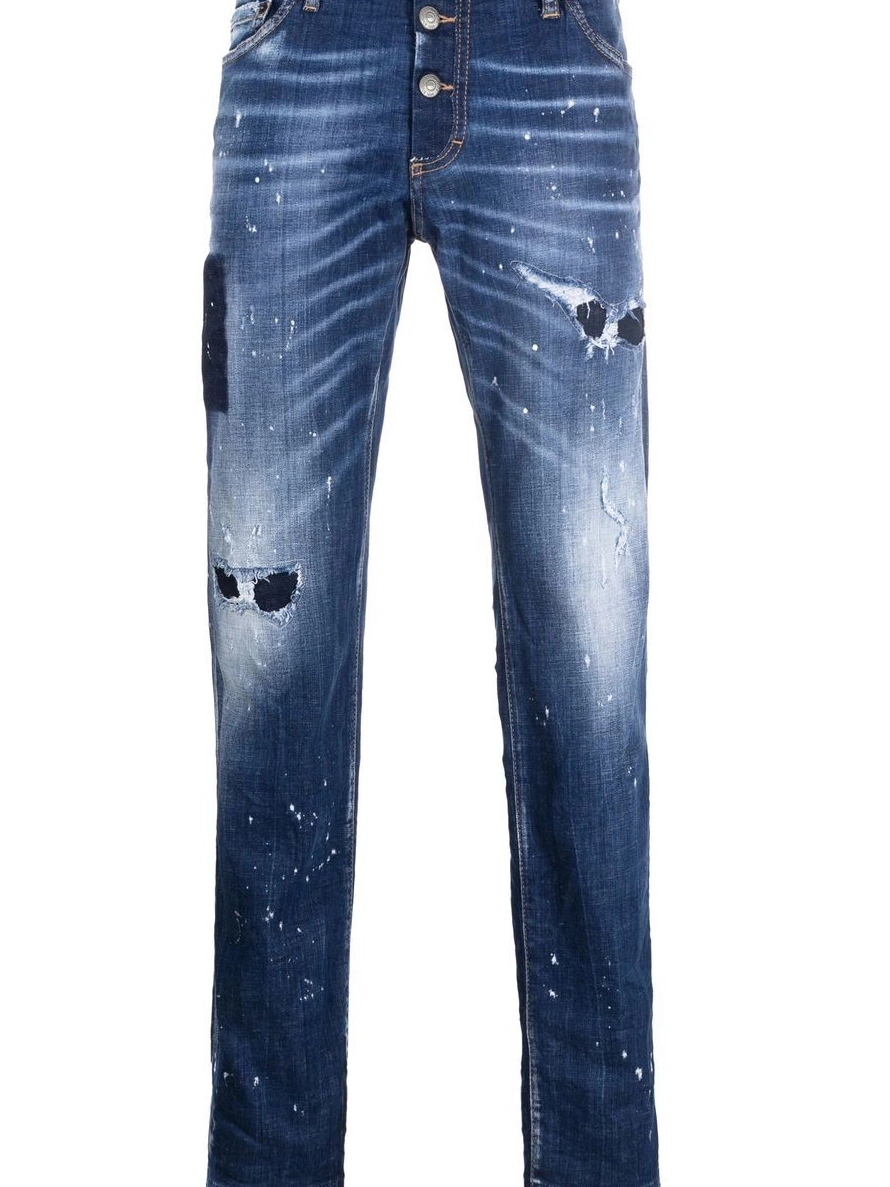 Disqued distressed splattered paint jeans DSQUARED2 Men 0214