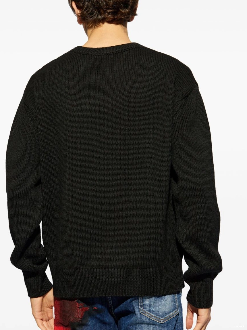 Affordable DSQUARED2 intarsia wool-blend knit-logo jumper Men 0218