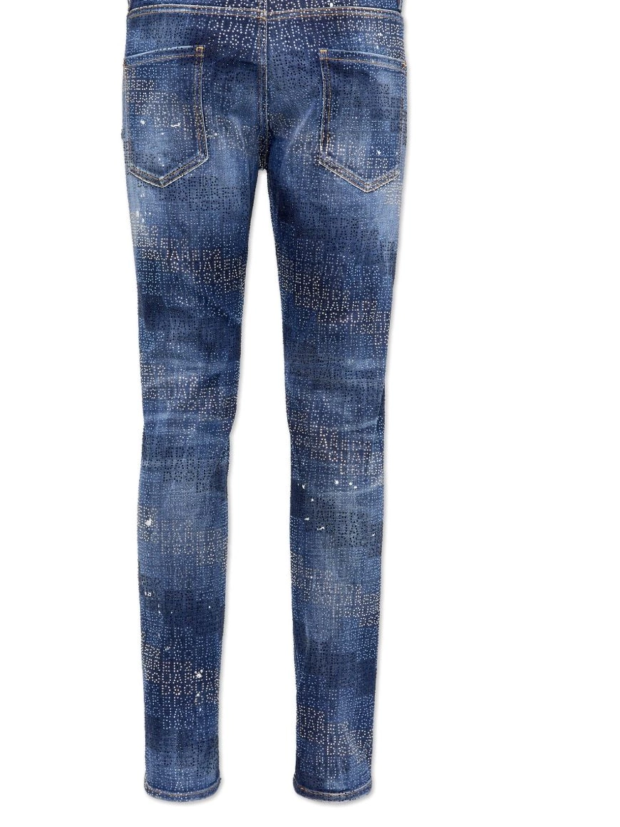 Cheap jeans Men DSQUARED2 paint-splatter slim-fit 0218