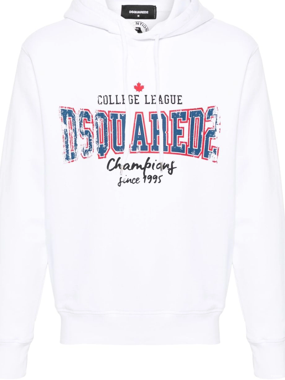 Affordable Men hoodie DSQUARED2 League College cotton 0221