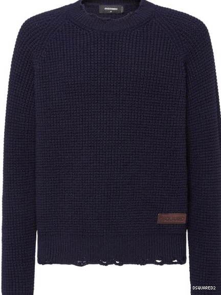 Disqued logo-patch Men DSQUARED2 knitted jumper 0216