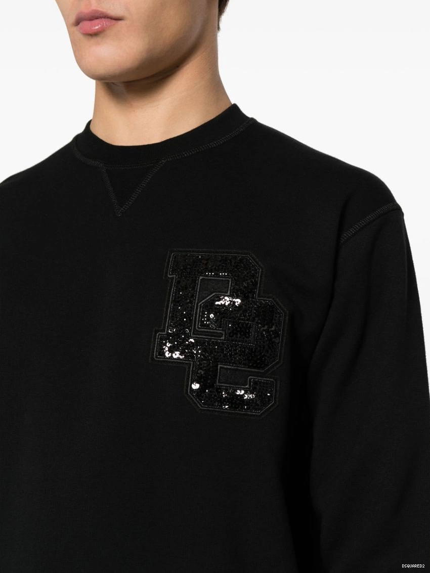 Affordable DSQUARED2 logo-patch Men sweatshirt cotton 0215