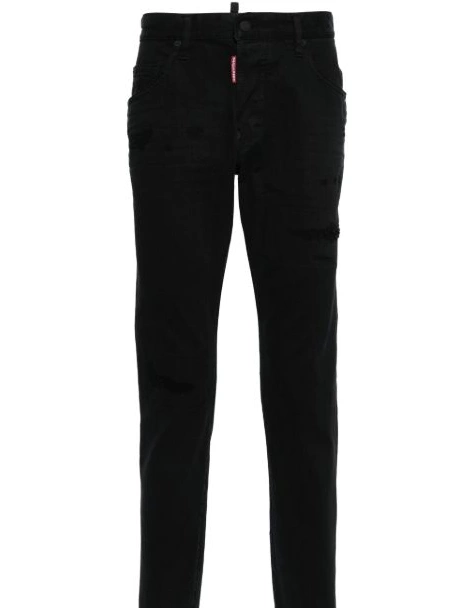 Cheap Bull Men Black DSQUARED2 slim-fit jeans Skater 0209