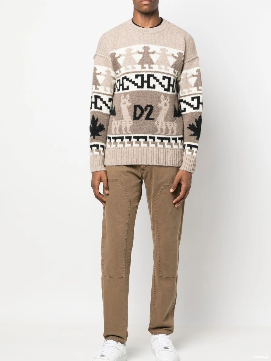 Disqued Men jacquard-knit alpaca jumper DSQUARED2 wool 0210