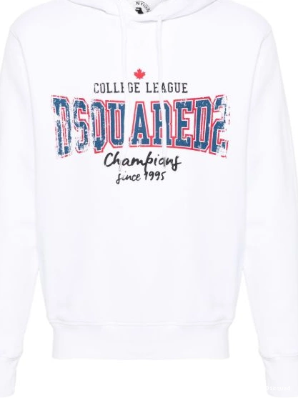 Affordable Men hoodie DSQUARED2 League College cotton 0221