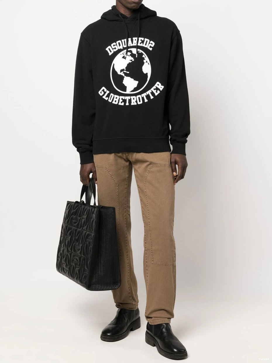 Disqued Globetrotter hoodie Men DSQUARED2 logo-print 0221