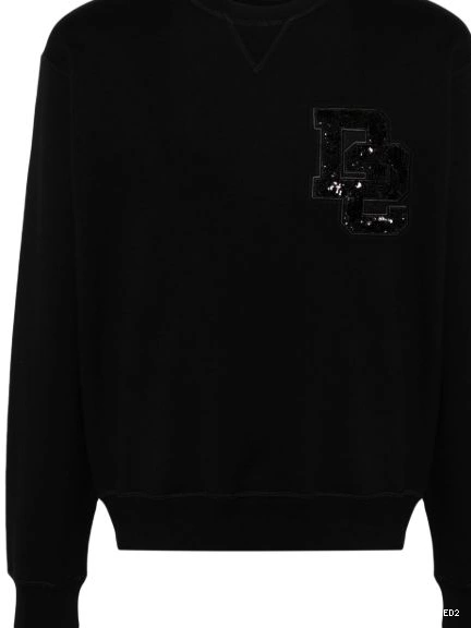 Affordable DSQUARED2 logo-patch Men sweatshirt cotton 0215