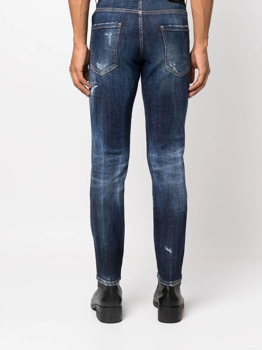 Affordable Men jeans gem-embellished distressed DSQUARED2 0213