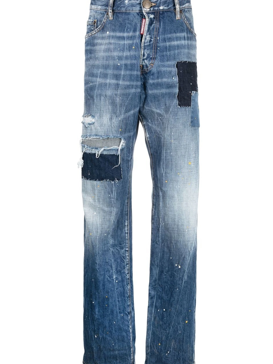 Affordable patchwork distressed-effect DSQUARED2 Men jeans 0218