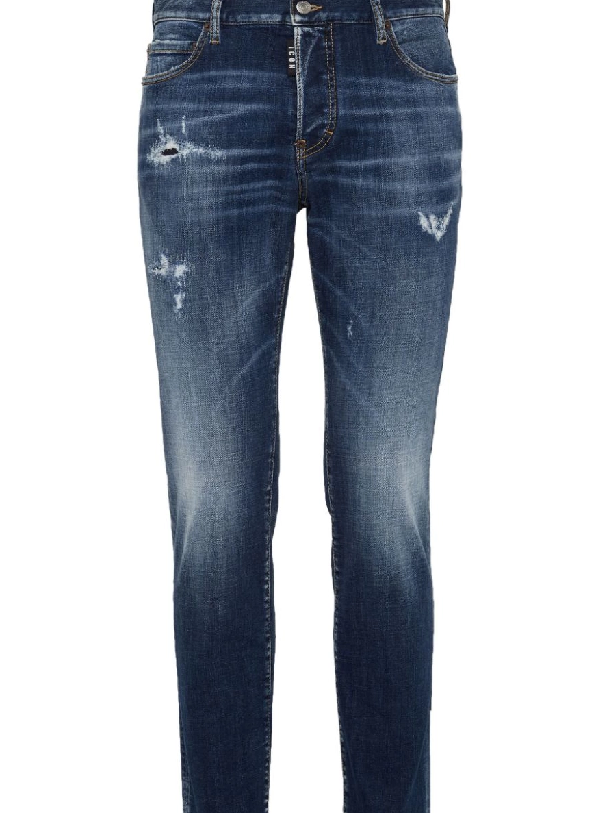 Cheap skinny DSQUARED2 Men jeans distressed 0208