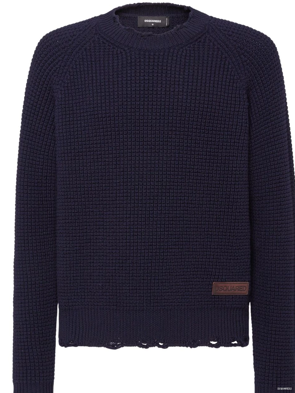 Disqued logo-patch Men DSQUARED2 knitted jumper 0216