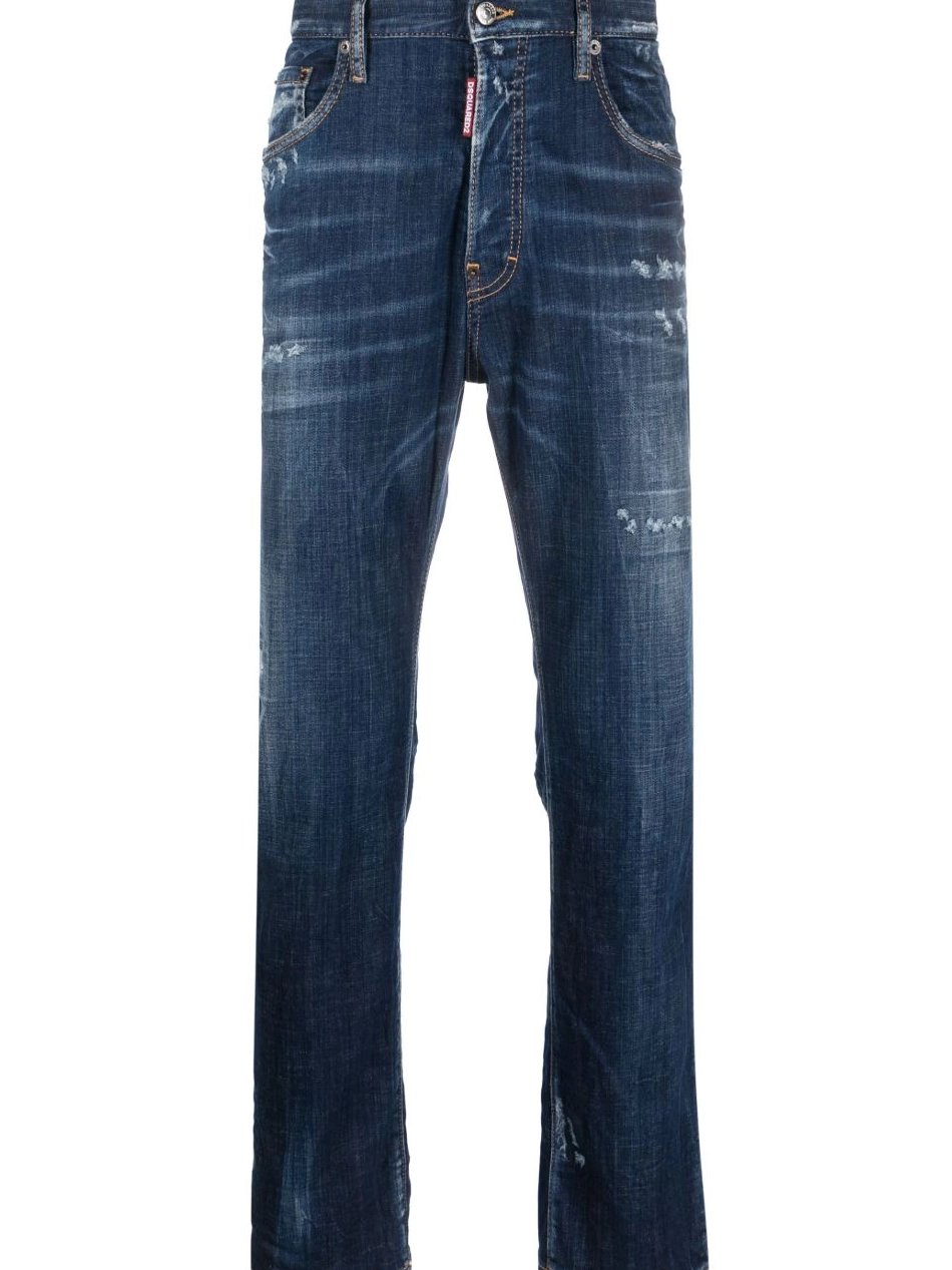 Disqued Men straight-leg jeans DSQUARED2 distressed 0222