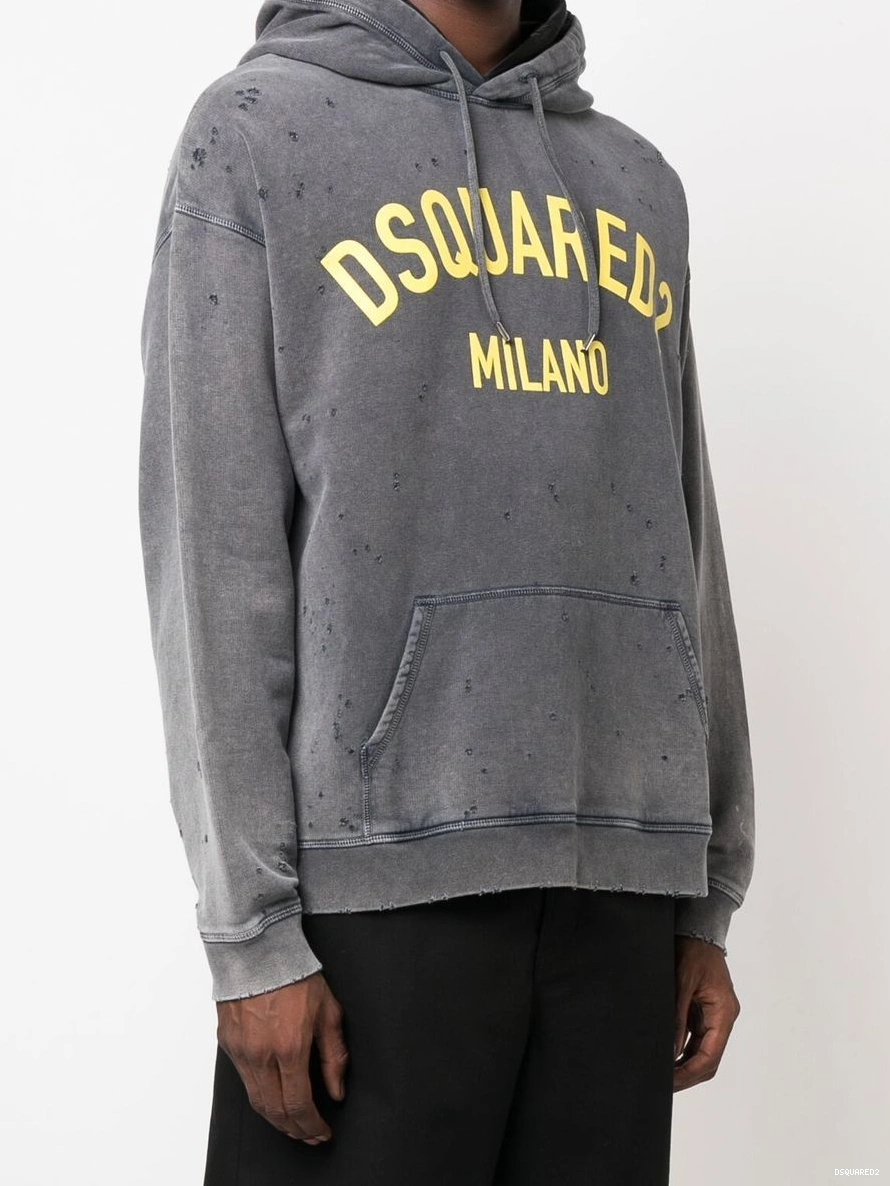 Affordable pullover Men DSQUARED2 logo-print hoodie 0215