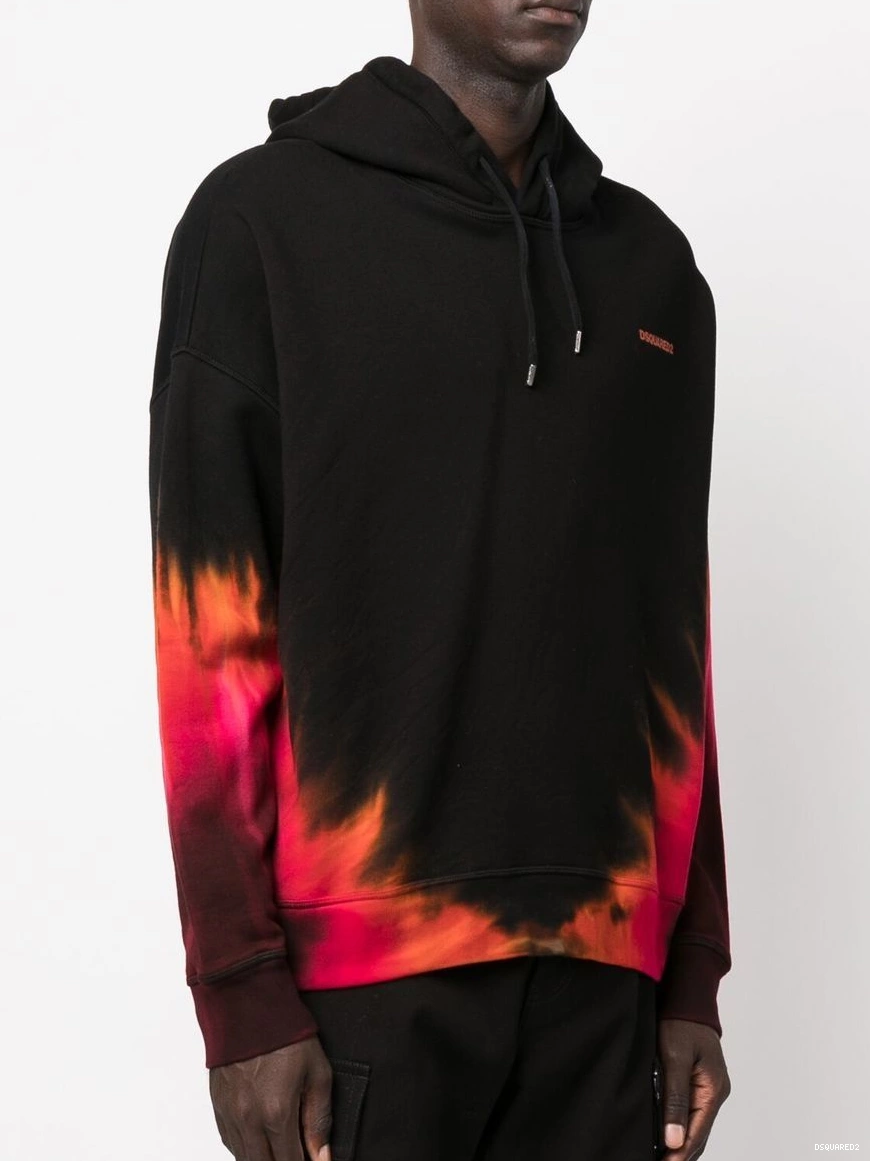 Affordable tie-dye DSQUARED2 hoodie Men long-sleeve 0210