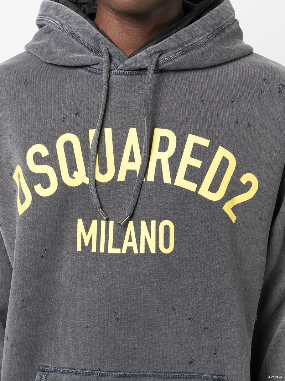 Affordable pullover Men DSQUARED2 logo-print hoodie 0215