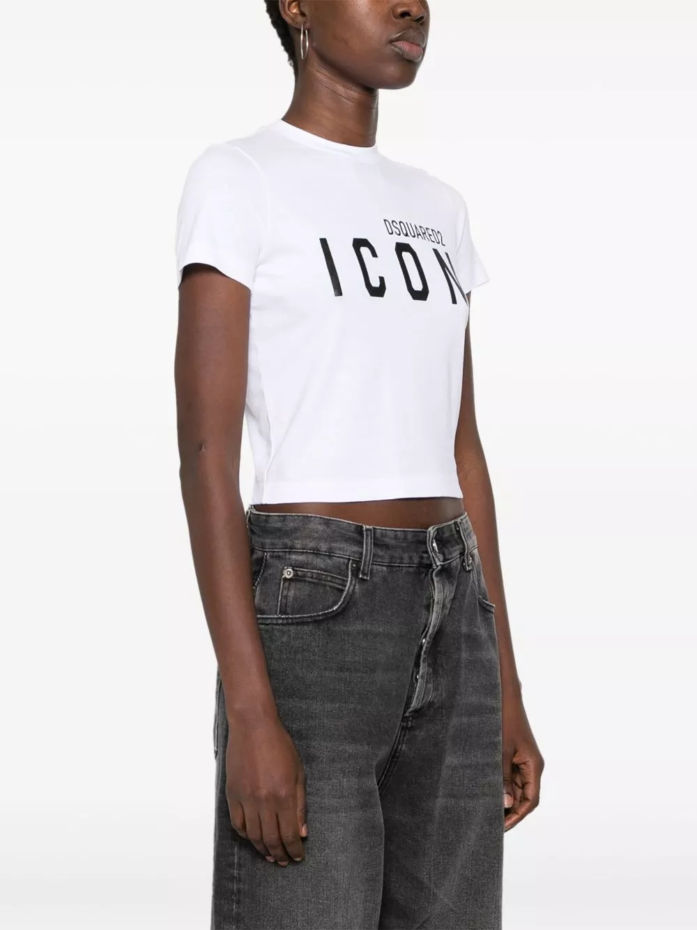 Disqued DSQUARED2 logo-print cropped T-shirt Women 0202