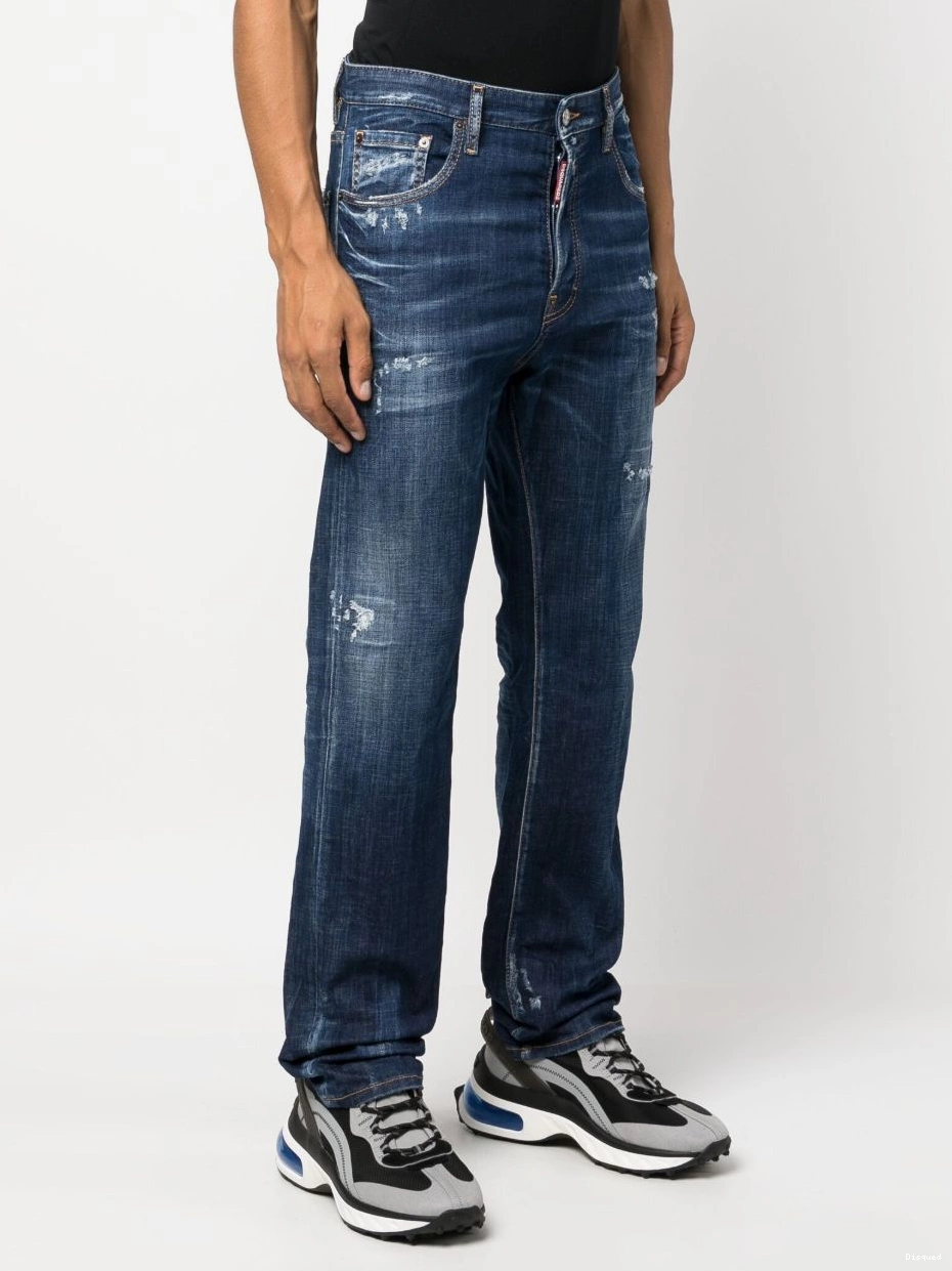 Disqued Men straight-leg jeans DSQUARED2 distressed 0222