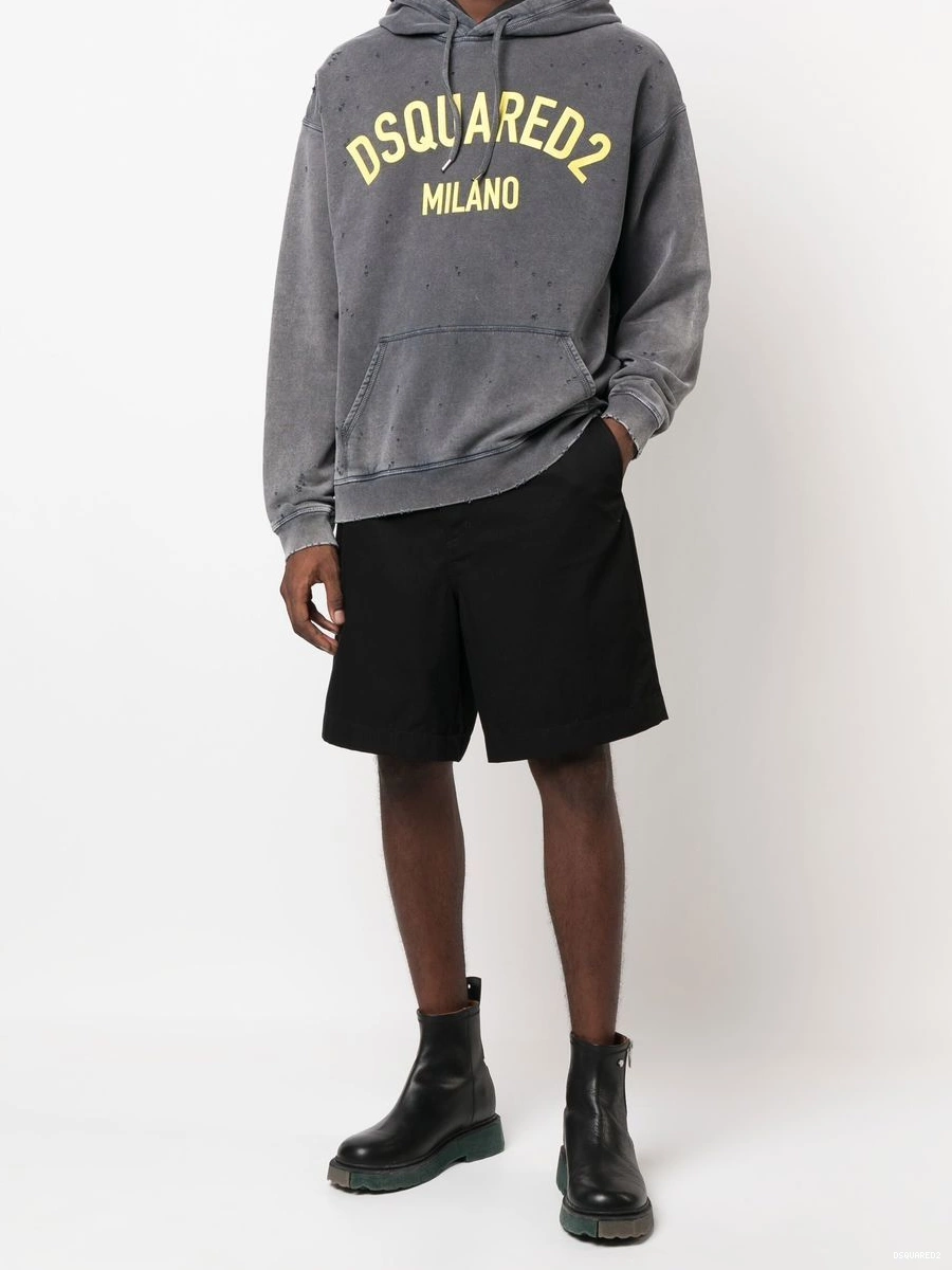 Affordable pullover Men DSQUARED2 logo-print hoodie 0215