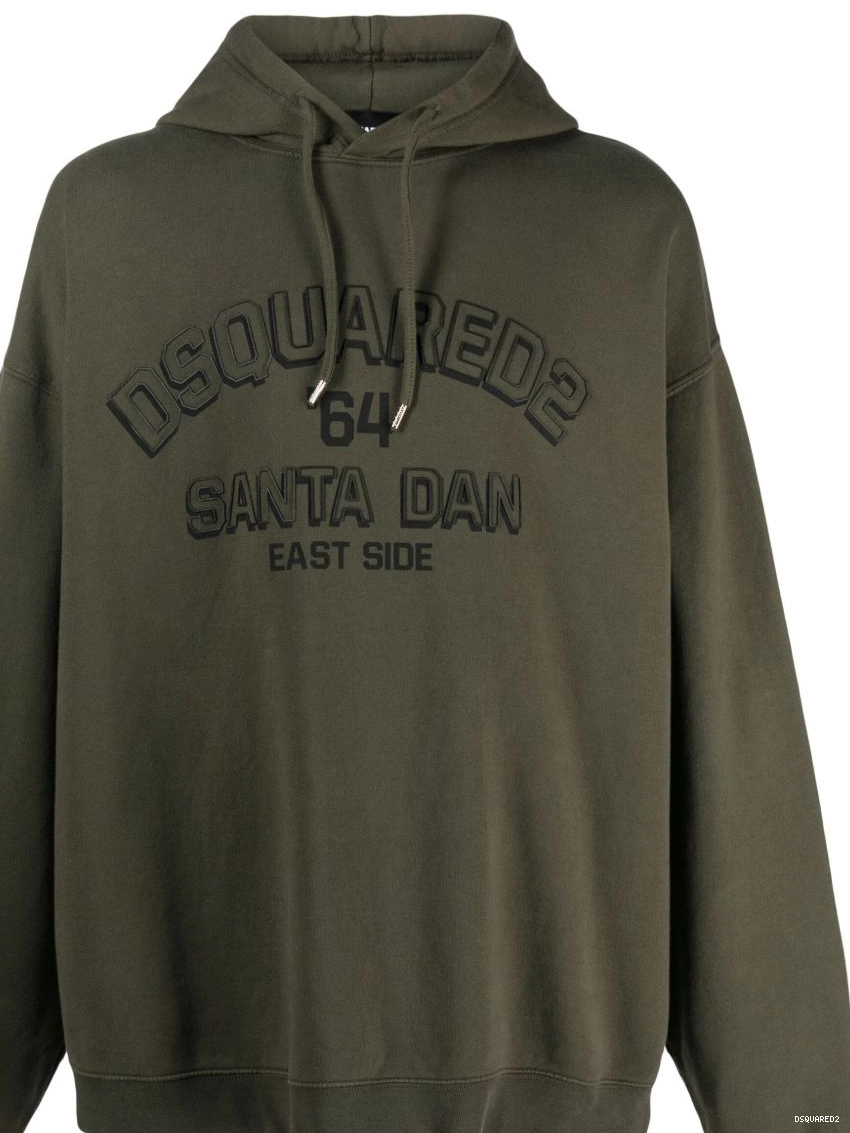 Affordable DSQUARED2 hoodie Men cotton logo-embossed 0215