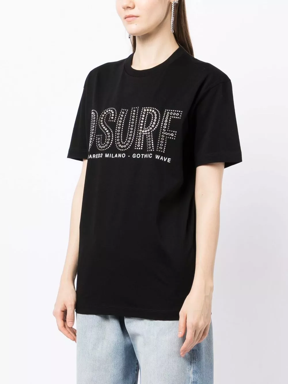 Cheap DSQUARED2 logo-print short-sleeved T-shirt Women 0203