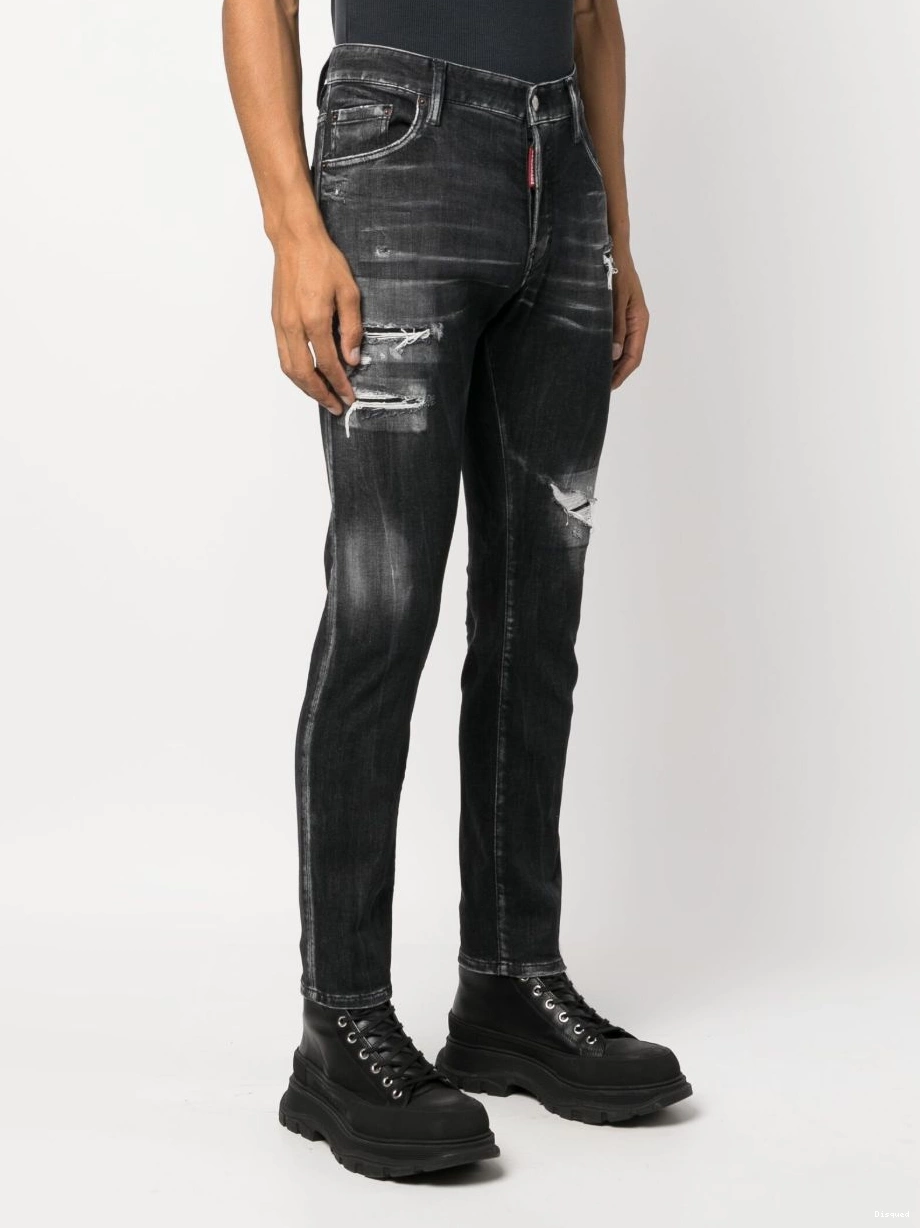 Cheap skinny jeans DSQUARED2 Men ripped-detail 0218