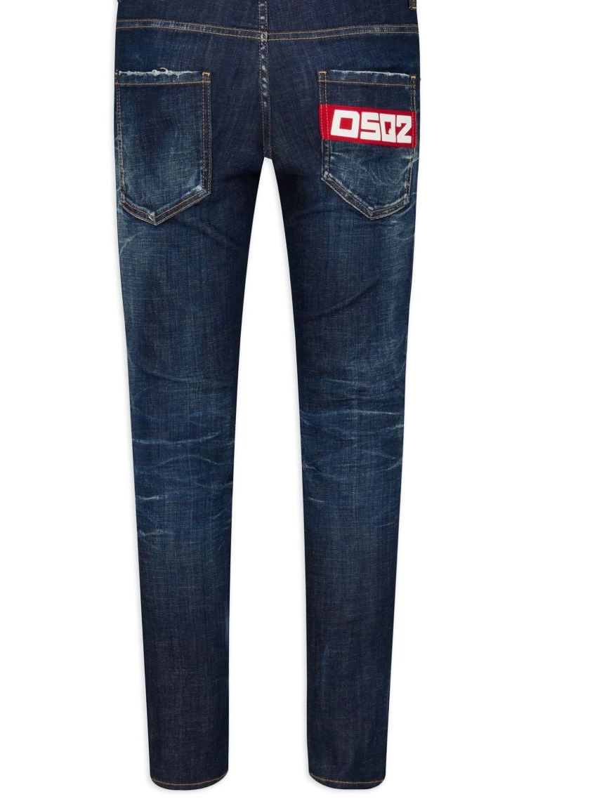 Disqued jeans logo-applique slim-cut Men DSQUARED2 0213