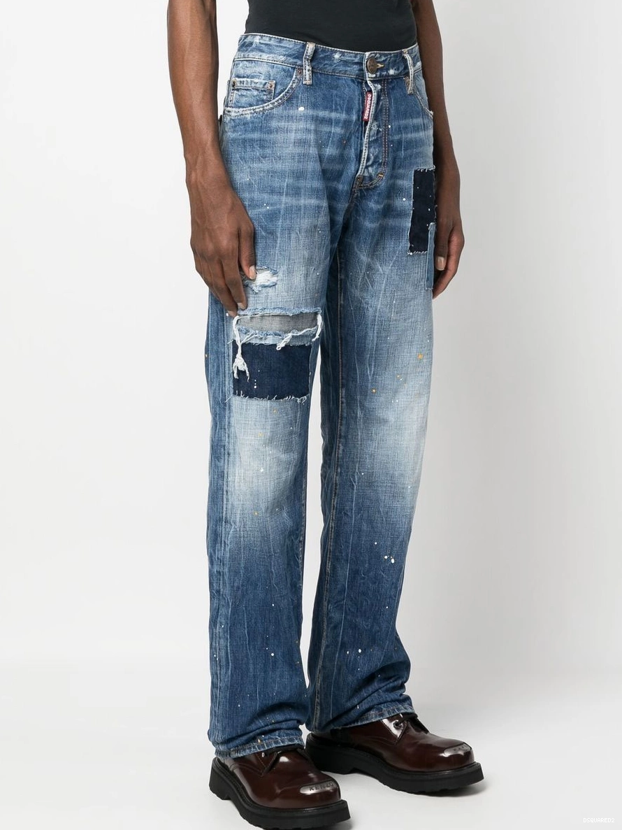 Affordable patchwork distressed-effect DSQUARED2 Men jeans 0218