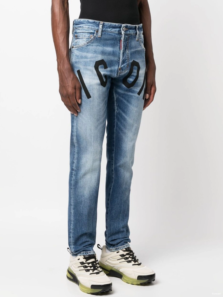 Affordable DSQUARED2 Icon-print jeans slim-cut Men 0220