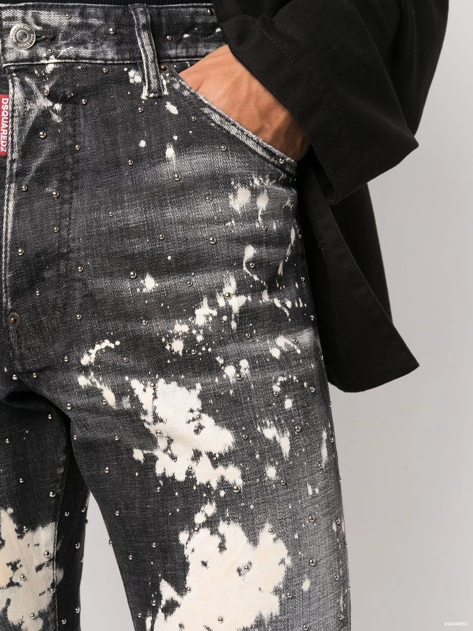 Affordable denim DSQUARED2 jeans Men splatter-print paint 0210