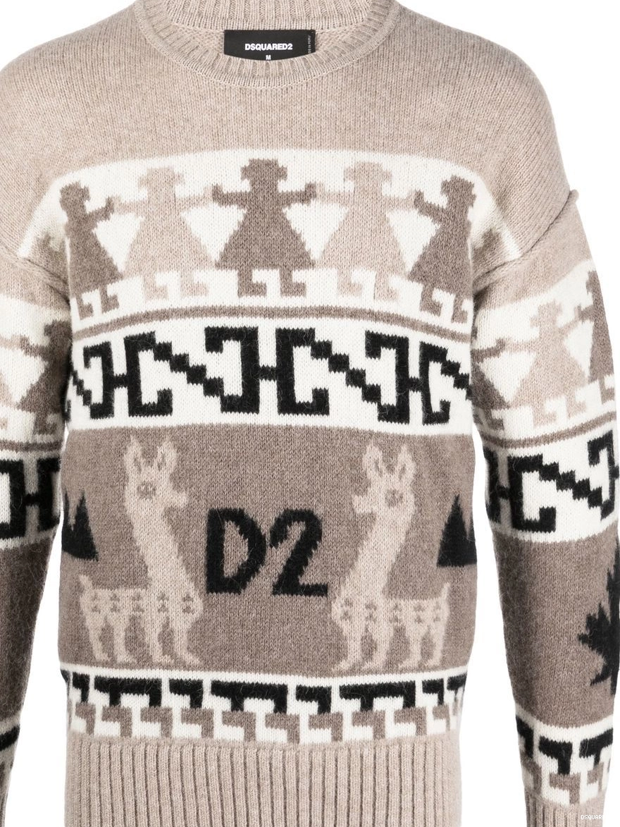 Disqued Men jacquard-knit alpaca jumper DSQUARED2 wool 0210