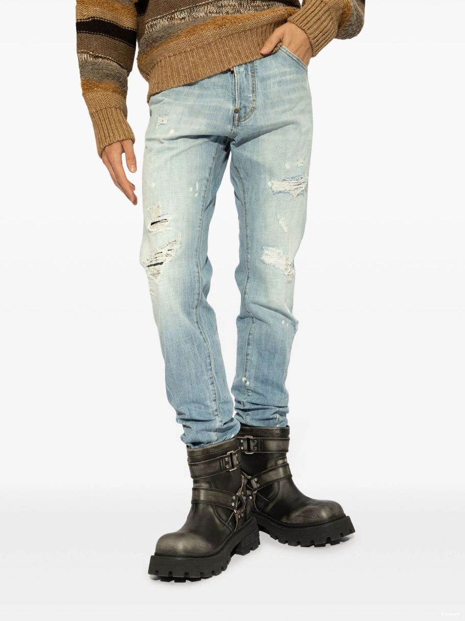 Affordable DSQUARED2 slim-cut ripped Men jeans 0221