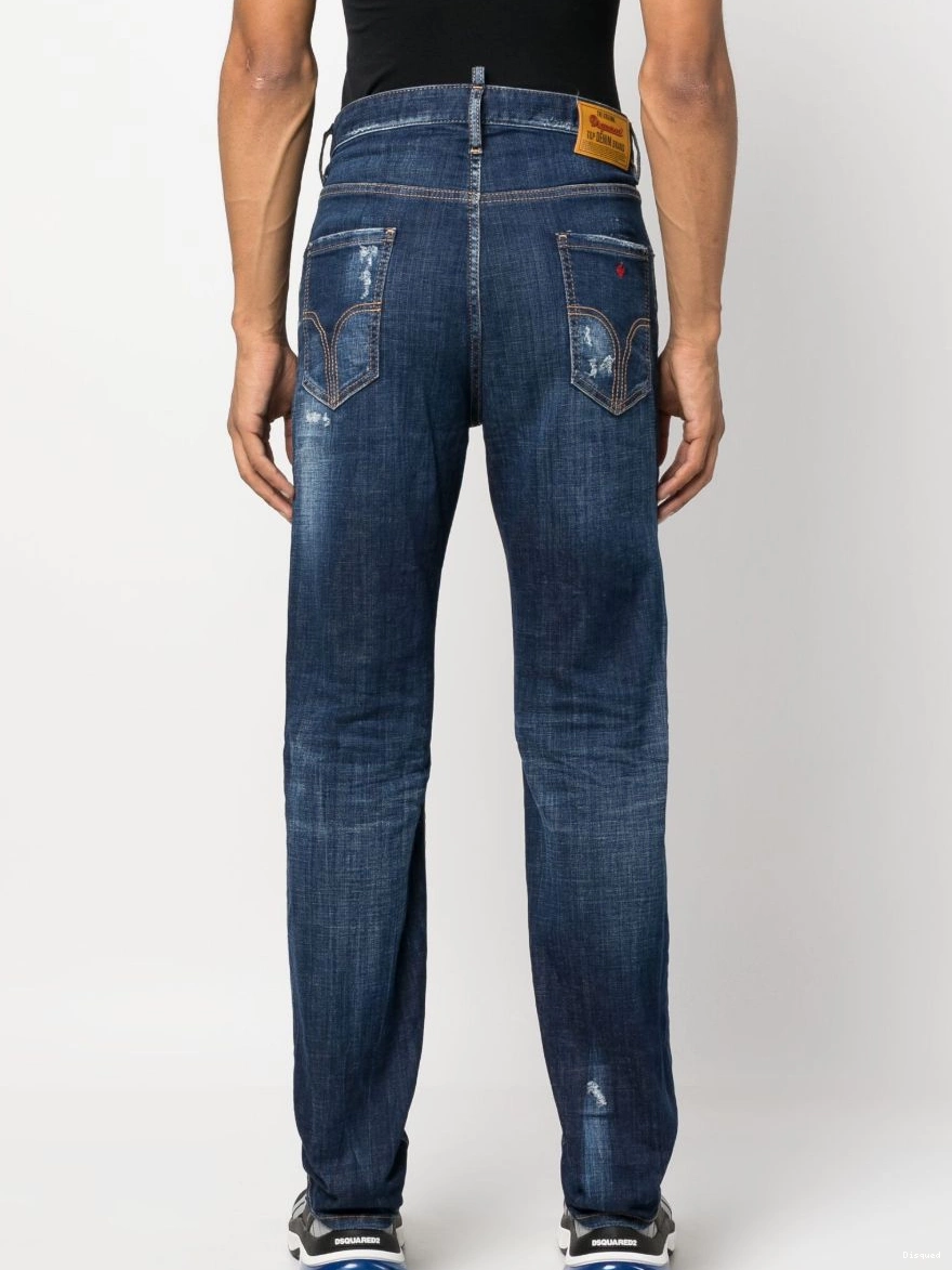 Disqued Men straight-leg jeans DSQUARED2 distressed 0222