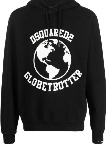 Disqued Globetrotter hoodie Men DSQUARED2 logo-print 0221