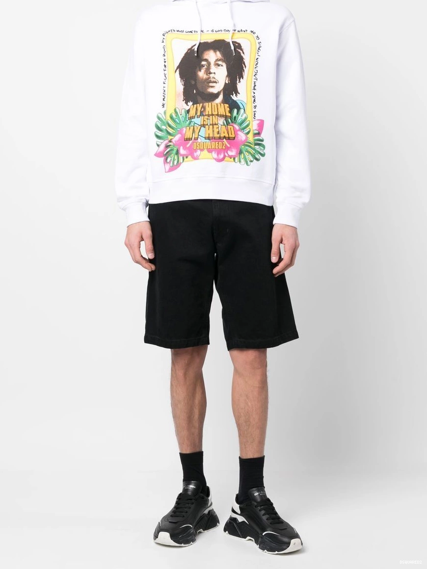 Disqued hoodie Men cotton slogan-print DSQUARED2 0210