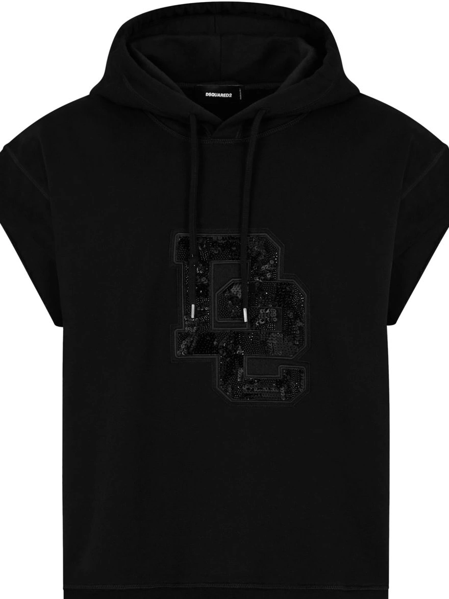 Disqued Men DSQUARED2 cotton sequin-logo hoodie 0215