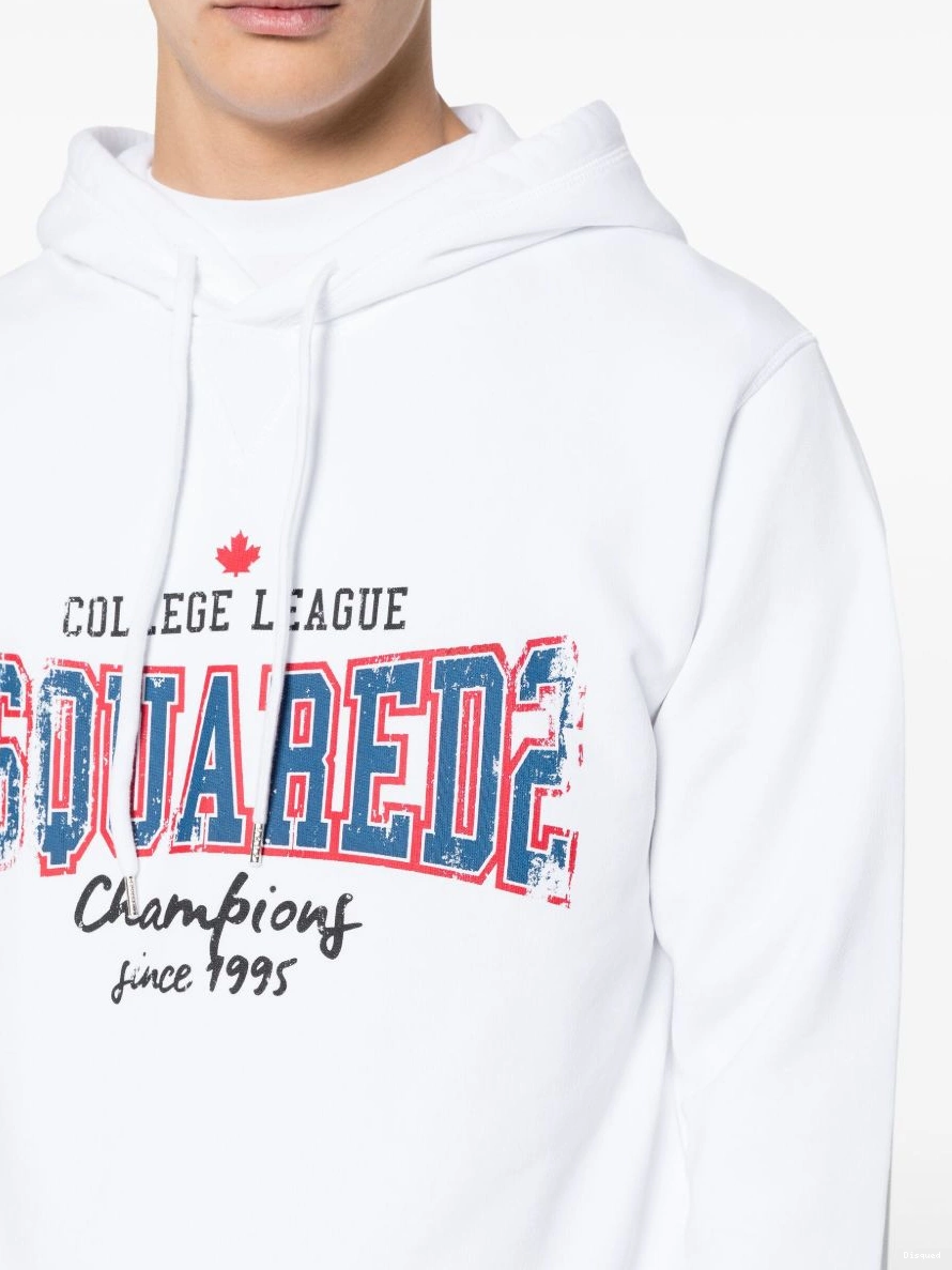 Affordable Men hoodie DSQUARED2 League College cotton 0221